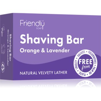 Friendly Soap Shaving Bar Orange & Lavender săpun natural pentru ras - imagine 2